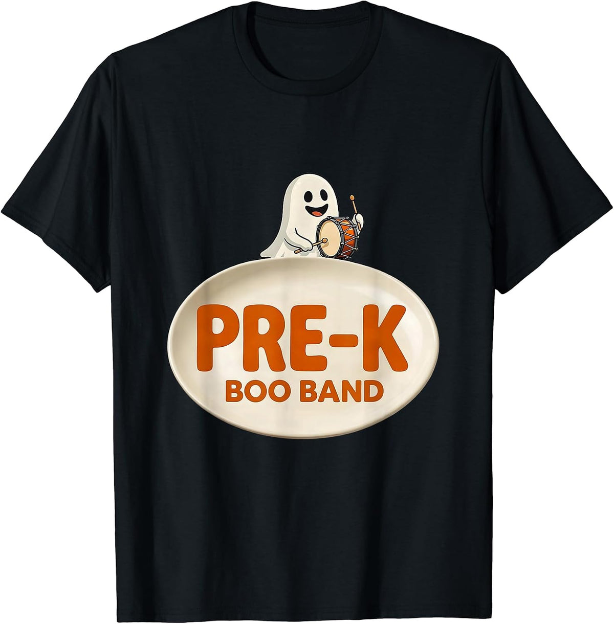 Men's Pre-K Boo Band Cute Playful Halloween Teacher Preschool T-Shirt - Black