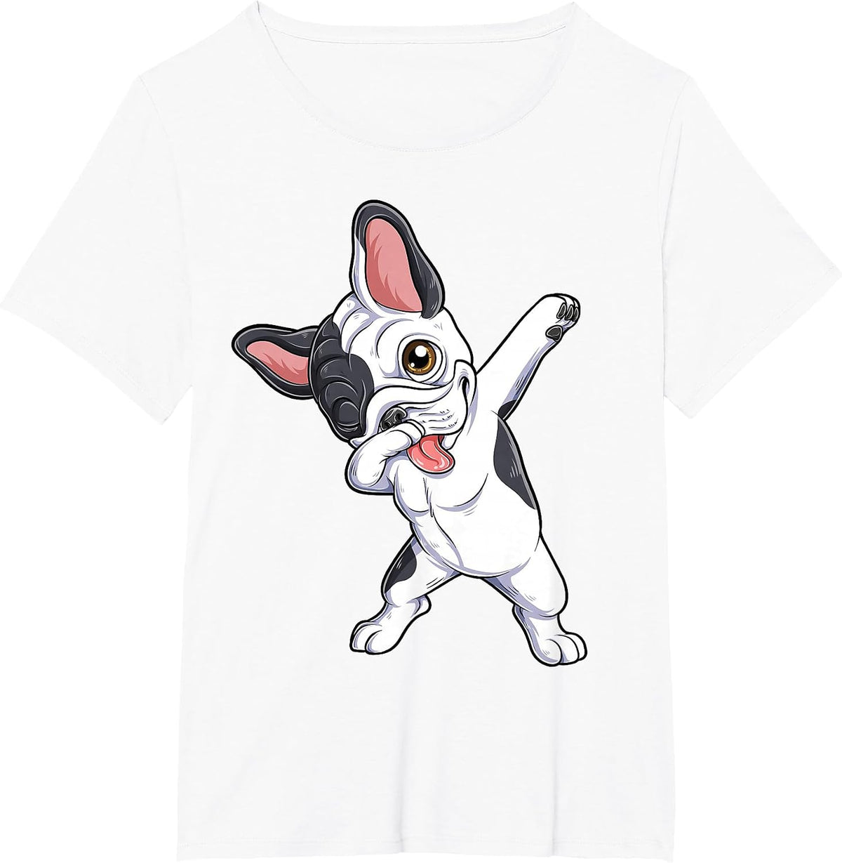 French Bulldog Dab Cool Frenchie Dog Dabbing Boys Girls Kids T-Shirt - White
