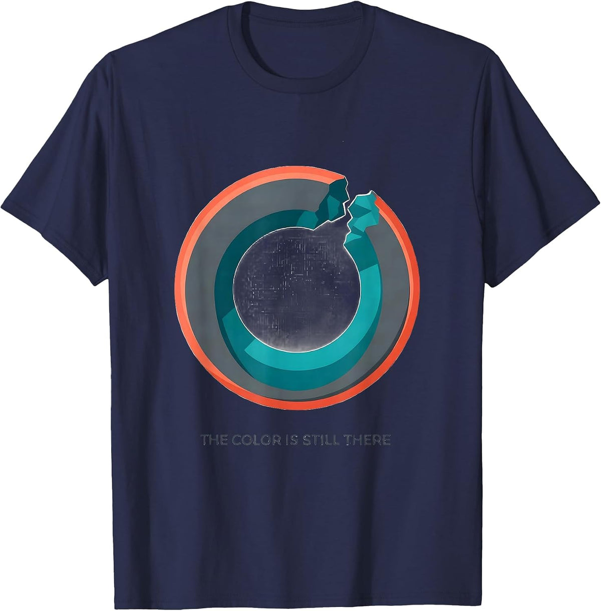 Men's The Color Is Still There Mental Health Awareness Support T-Shirt - Navy Blue
