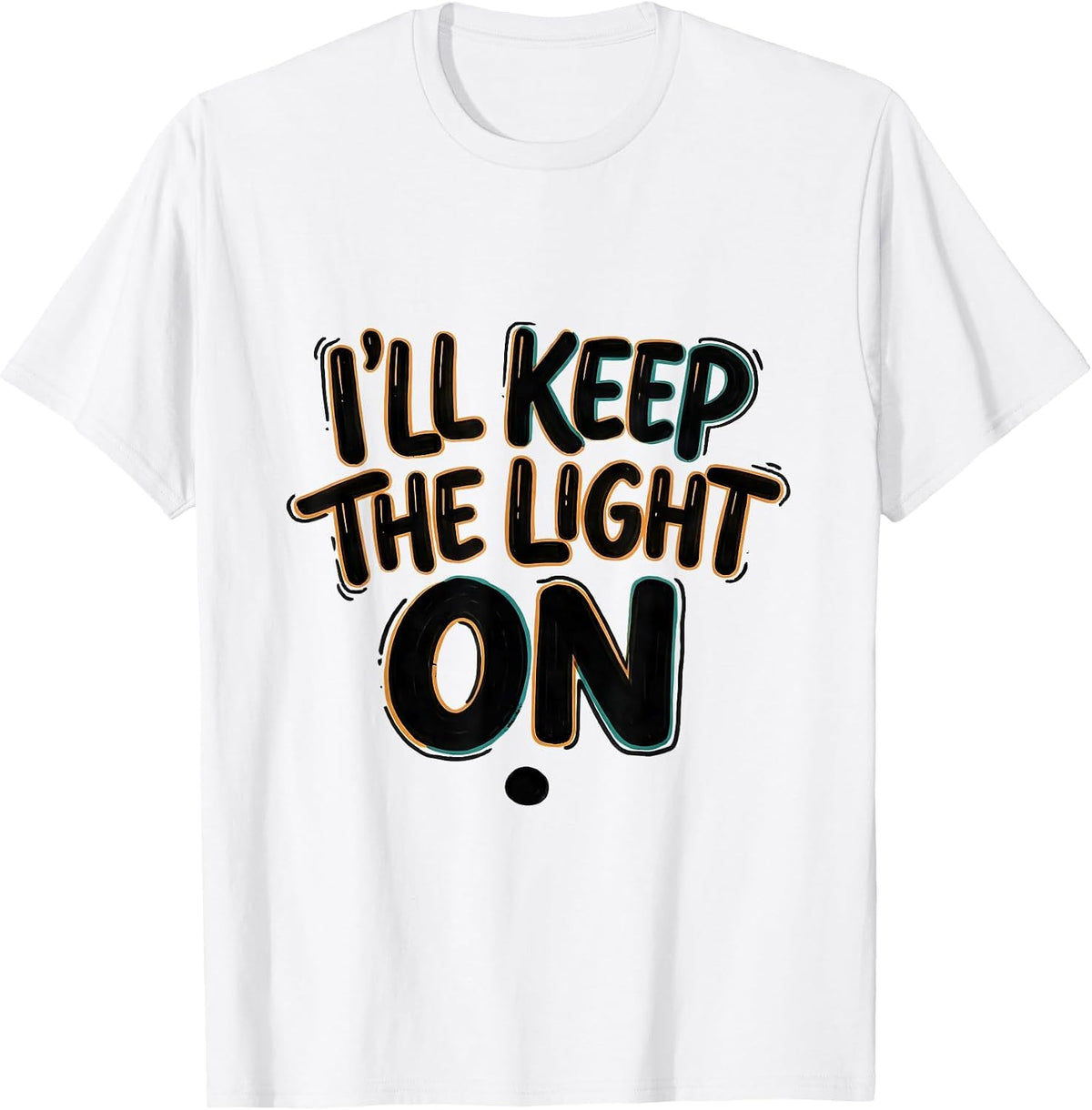 Men's I'll Keep The Light On Funny Mental Health Counselor T-Shirt - White