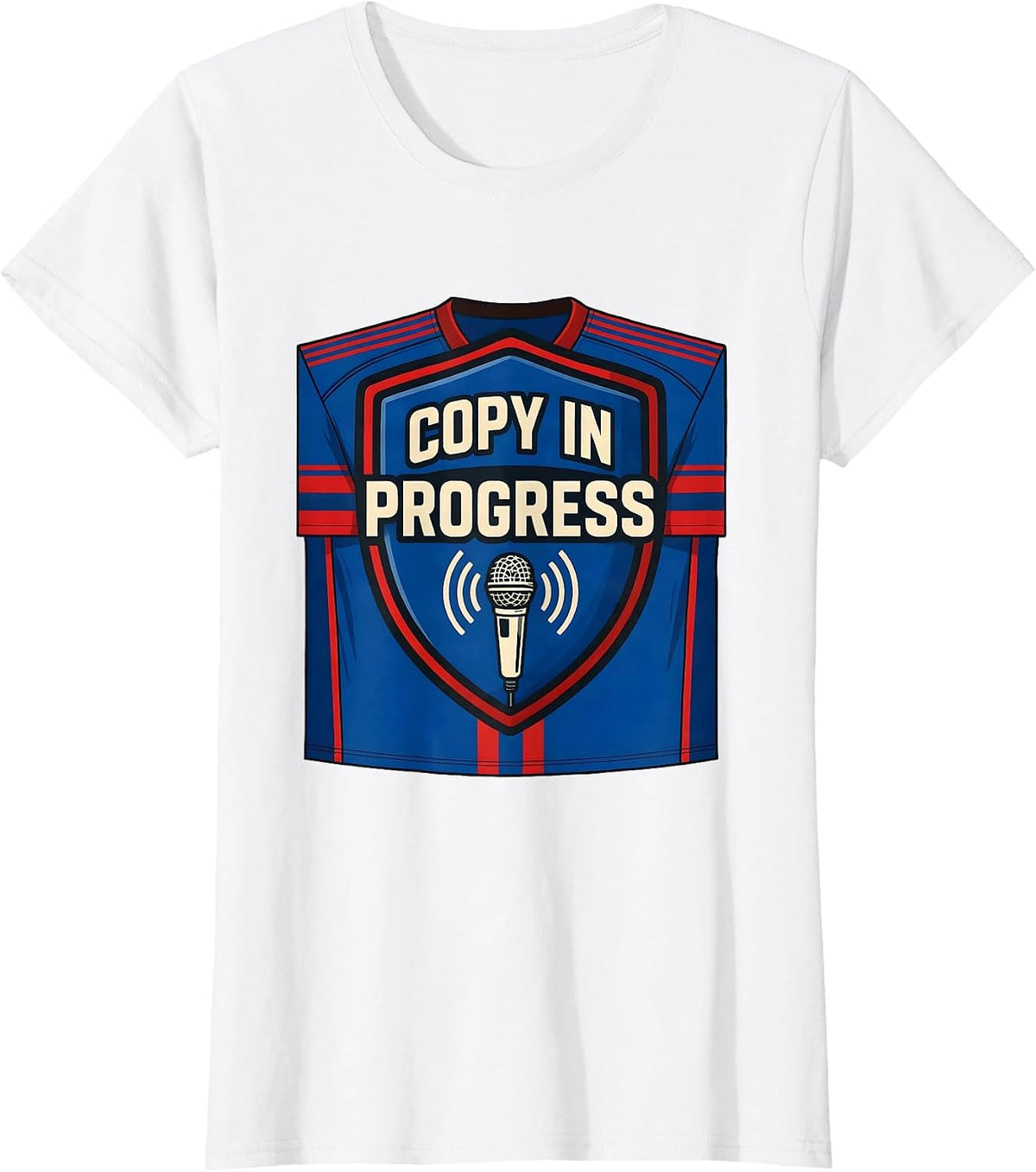 Women's Copy In Progress Funny Ham Radio Operator Hobbyist Humor T-Shirt - White