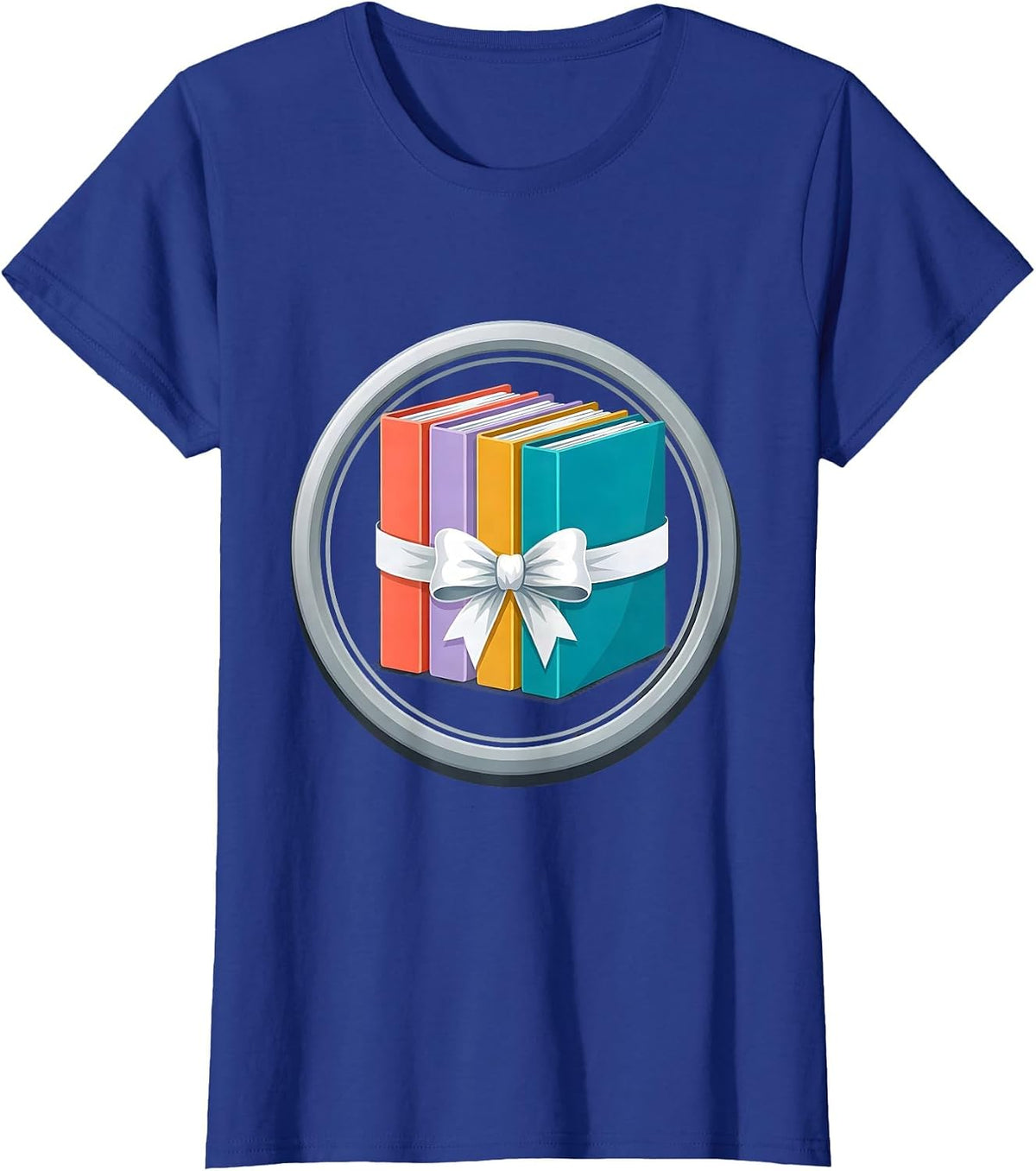 Women's Paraprofessional Colorful Lesson Binders Graphic T-Shirt - Royal Blue