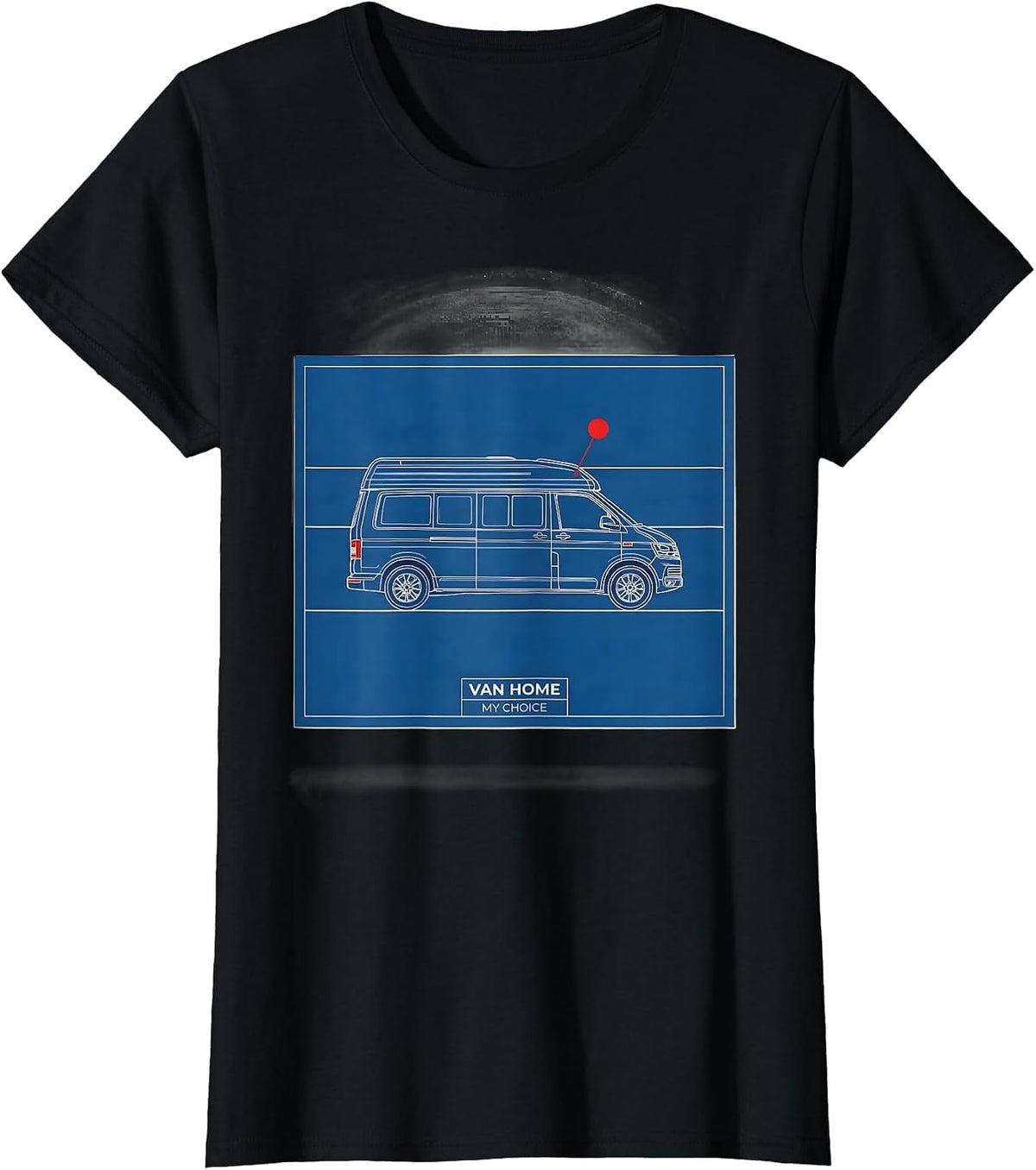 Van Home My Choice Retro Van Life Nomad Gift T-Shirt - Black