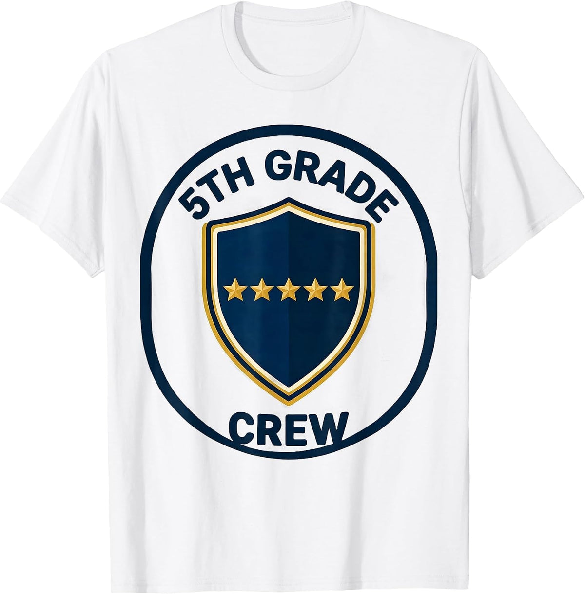Men's 5th Grade Crew Funny Teacher Back To School Crew T-Shirt - White