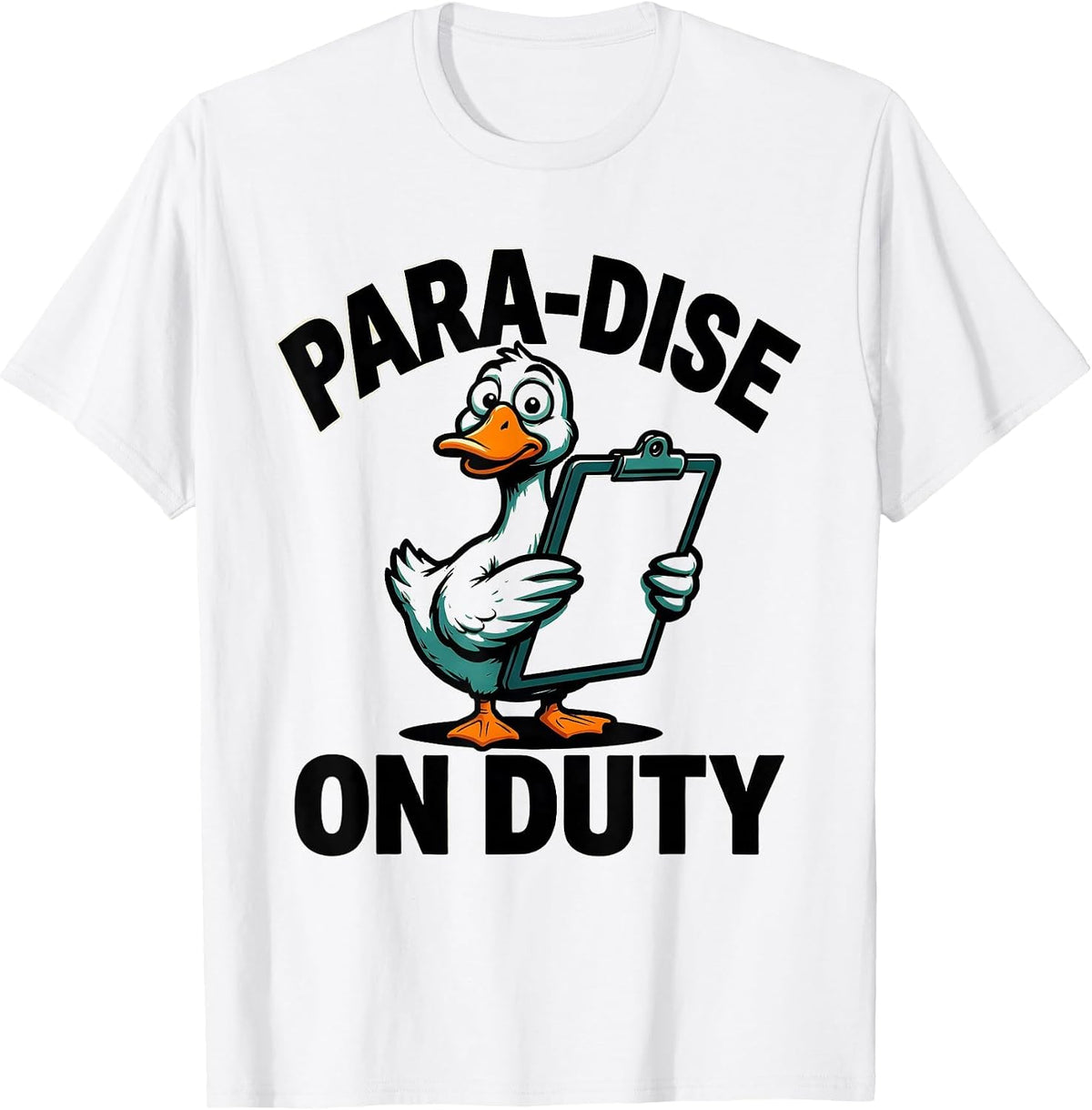 Men's Para-dise On Duty Funny Paraprofessional SPED Teacher Humor T-Shirt - White