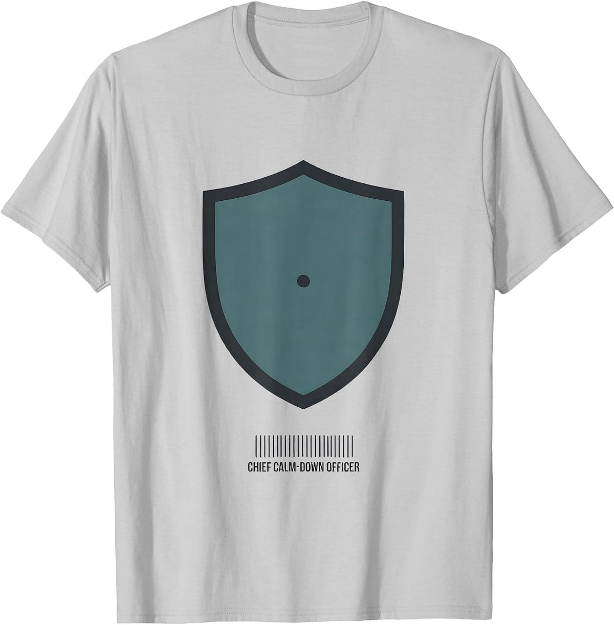 Men's Chief Calm-Down Officer Funny School Counselor Appreciation T-Shirt - Silver Grey