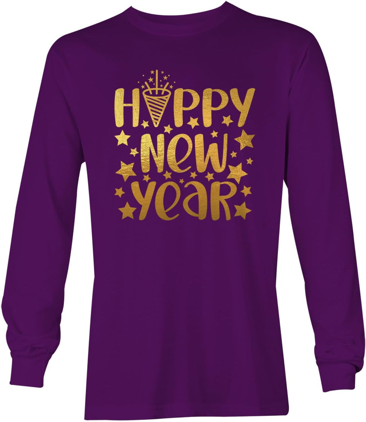 Happy New Year - Eve Party Ball Drop Unisex Long Sleeve Shirt - Purple
