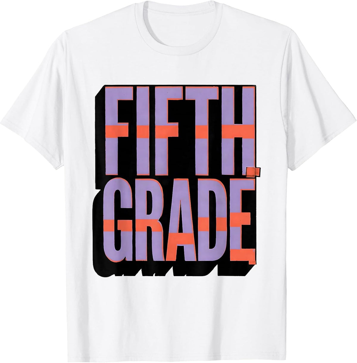 Men's Fifth Grade Teacher Blue Patchwork Back To School Girls T-Shirt - White