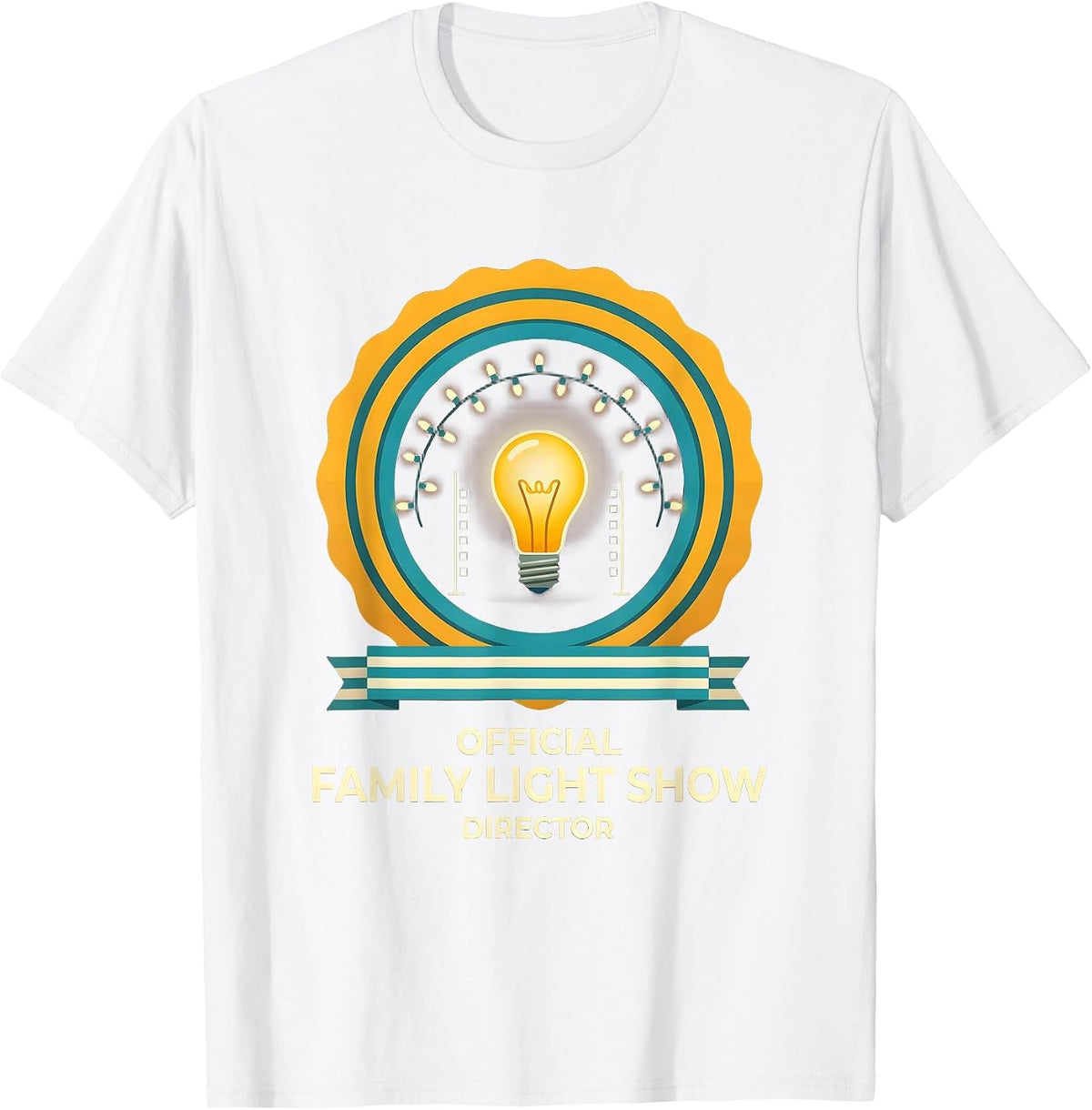 Men's Official Family Light Show Director Funny Matching Family T-Shirt - White