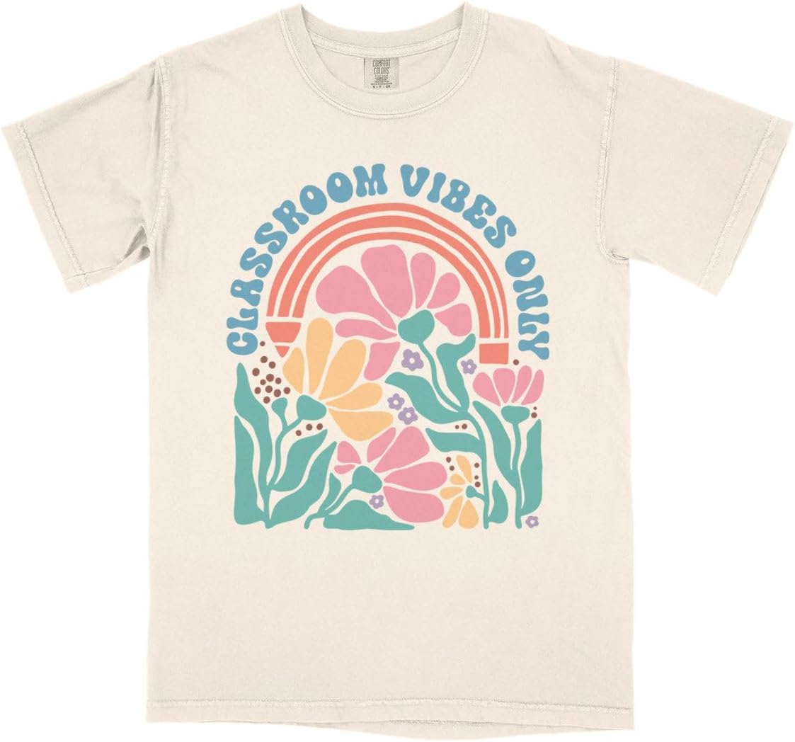 Classroom Vibes Only Comfort Colors Short Sleeve Tee Unisex - Ivory