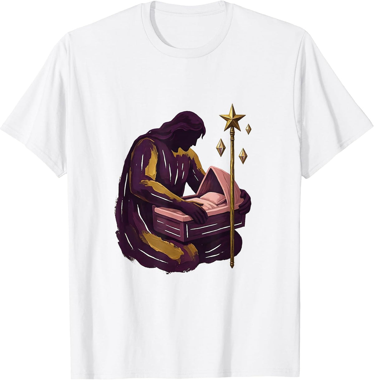 Men's Godmother Silhouette Funny Fairy Gift Baby Shower T-Shirt - White
