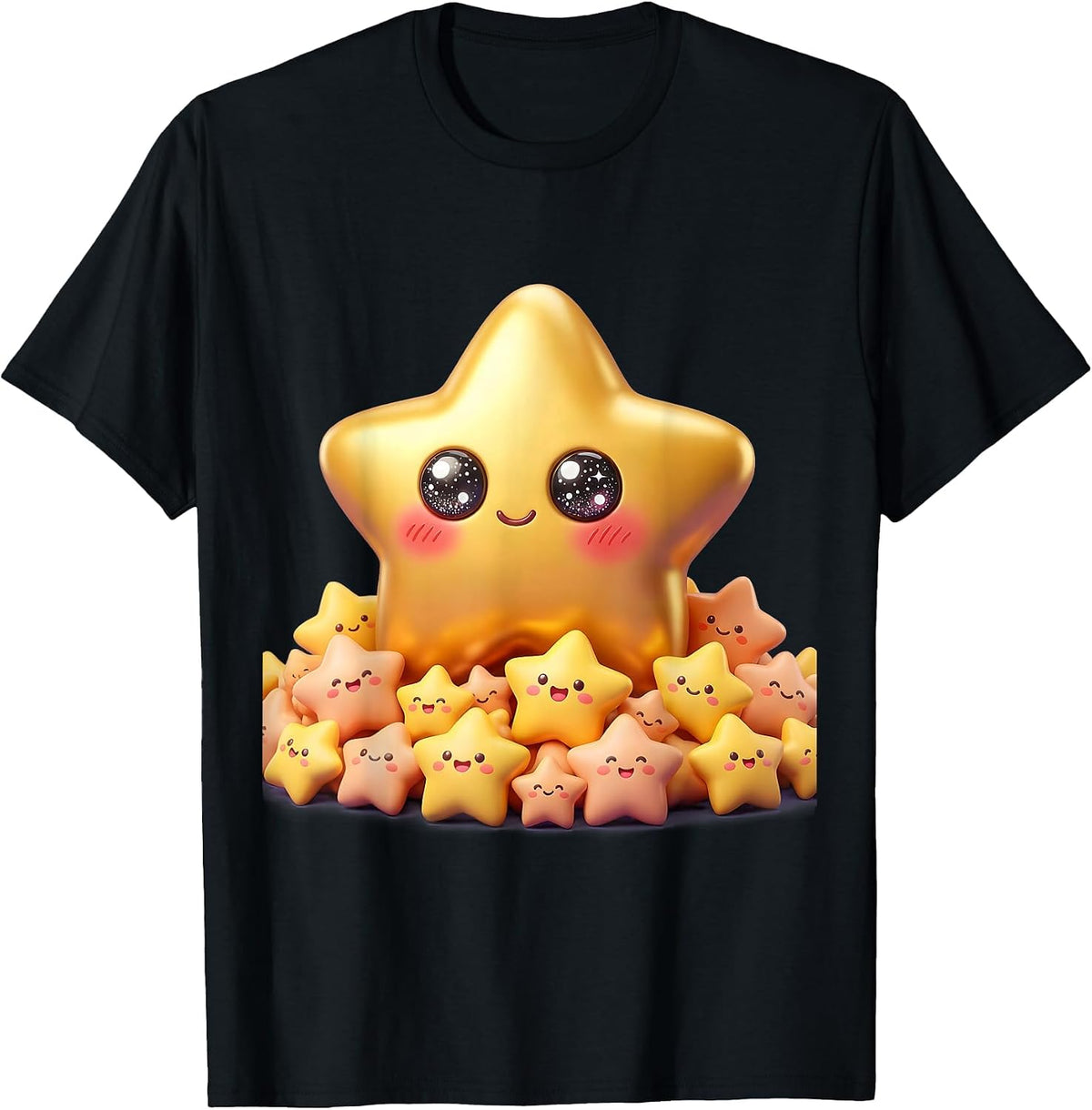 Men's 5th Grade Teacher Gold Star Desk Illustration T-Shirt - Black