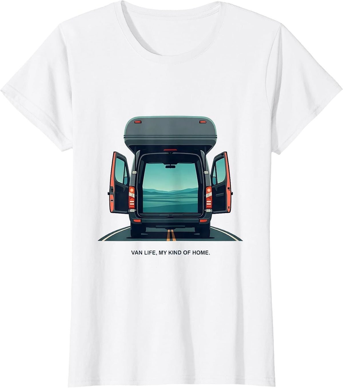 Van Life My Kind Of Home Retro Van Dwellers Nomad Travel T-Shirt - White