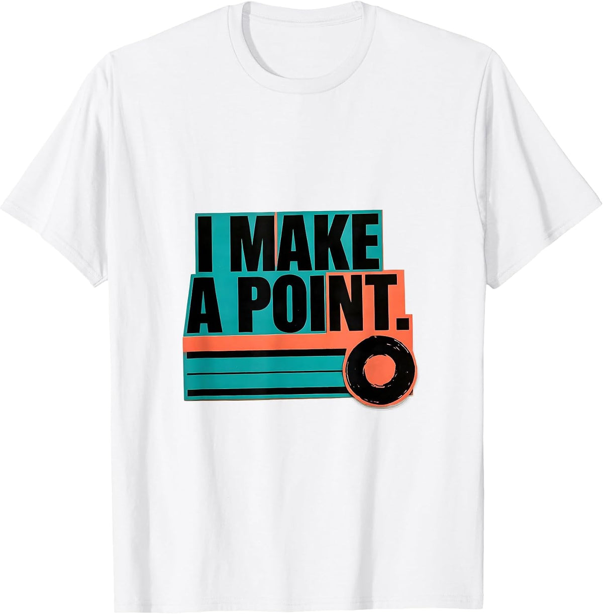 Men's I Make A Point Funny Grammar Teacher Punctuation Humor T-Shirt - White