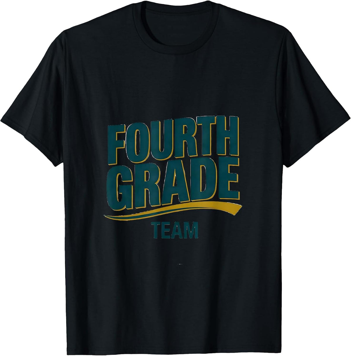 Men's Fourth Grade Team Cute Vintage Graphic Fourth Grade Teacher T-Shirt - Black