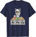 Chemistry Alpaca Tshirt | Funny Chemistry Shirt T-Shirt - Navy Blue