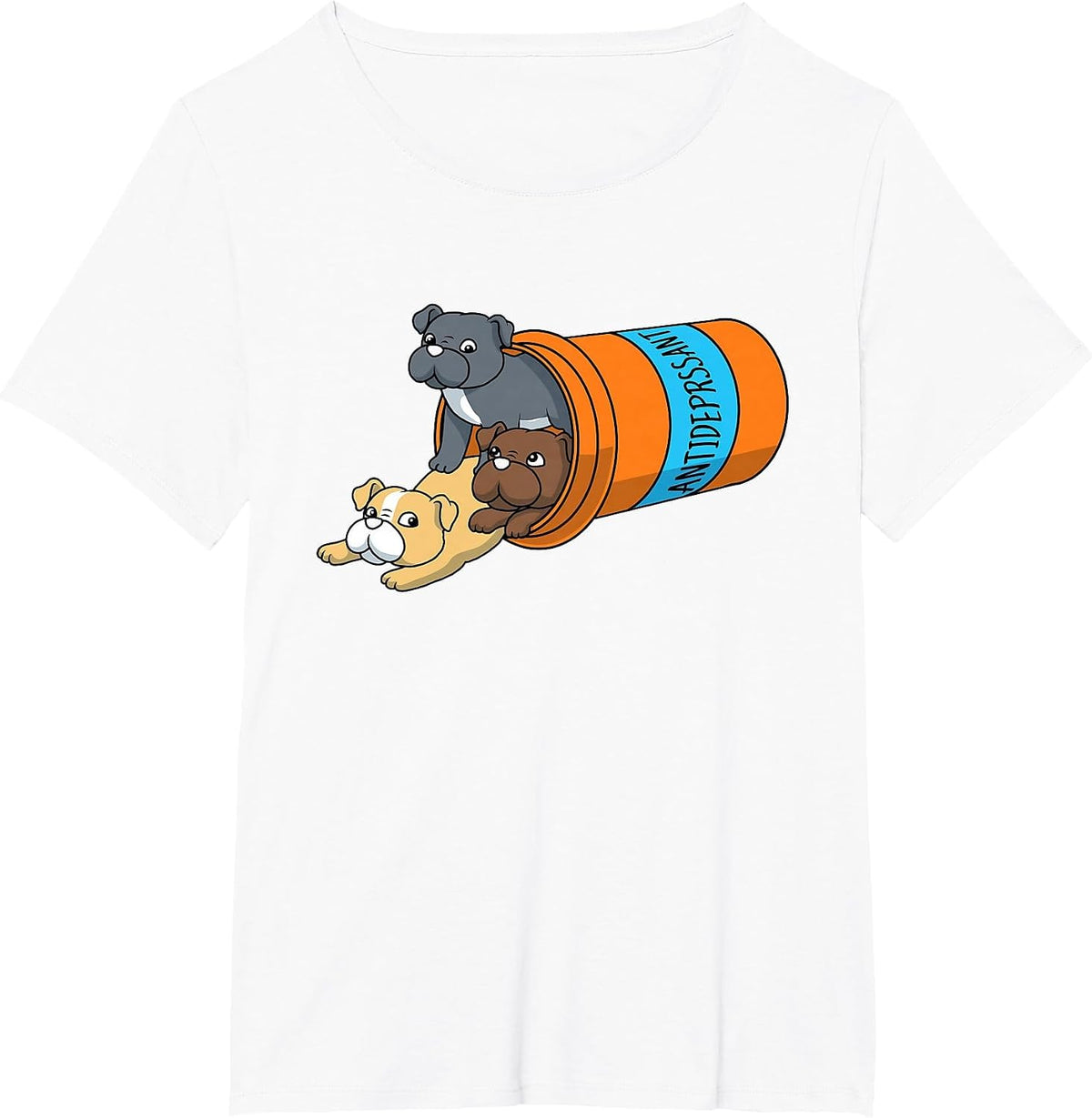 Antidepressant Pitbull T-Shirt - White