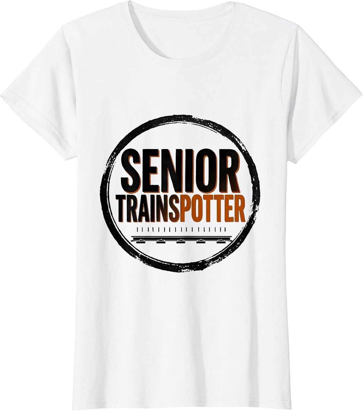 Senior Trainspotter Funny Train Enthusiast Gift For Train T-Shirt - White