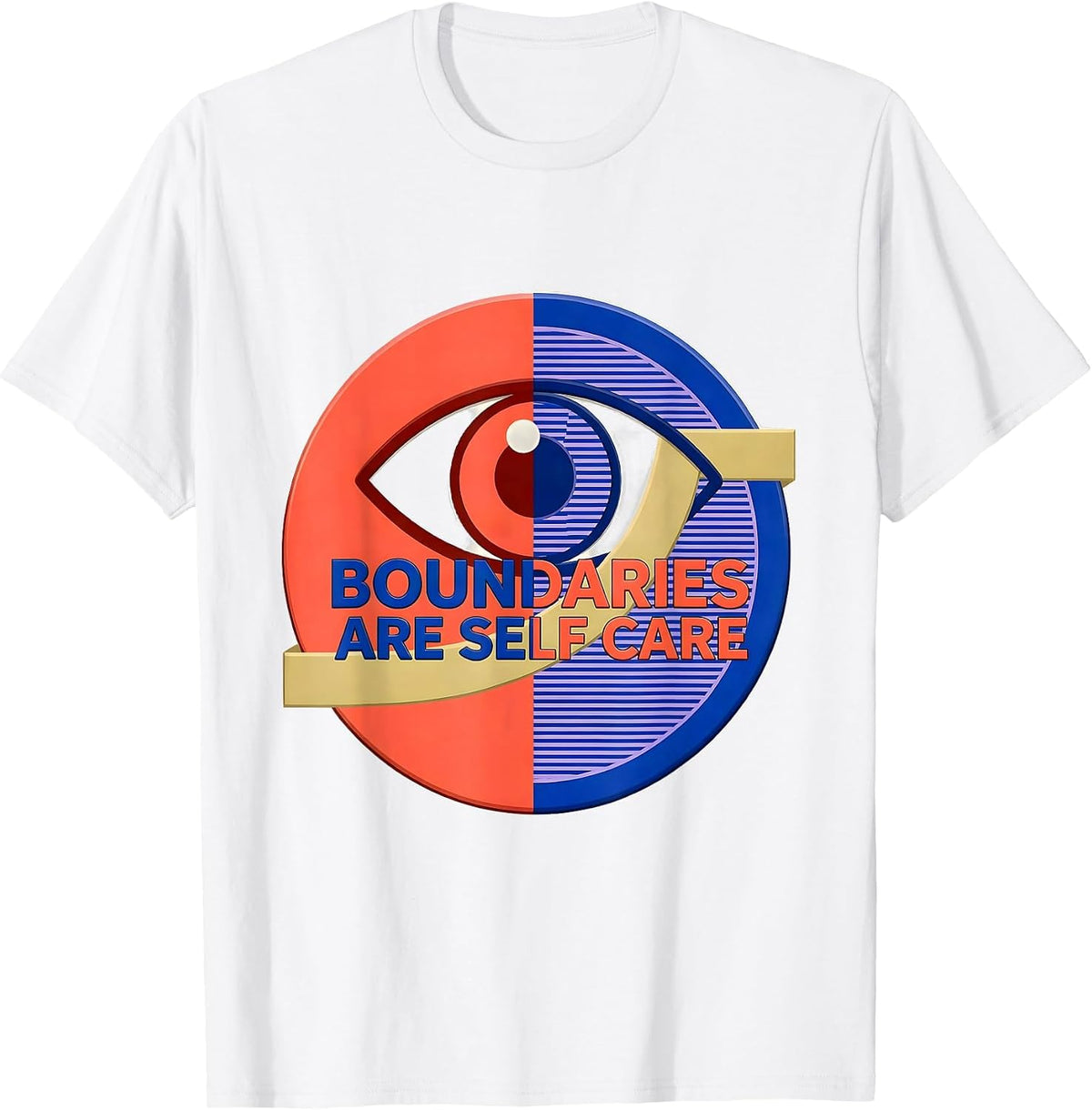 Men's Boundaries Are Self Care Mental Health Design T-Shirt - White