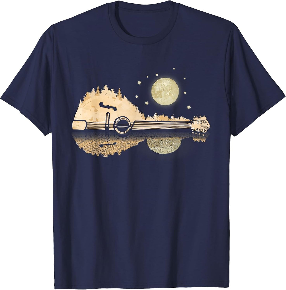 Mandolin Player Country Music Lover Bluegrass Mandolin T-Shirt - Navy Blue