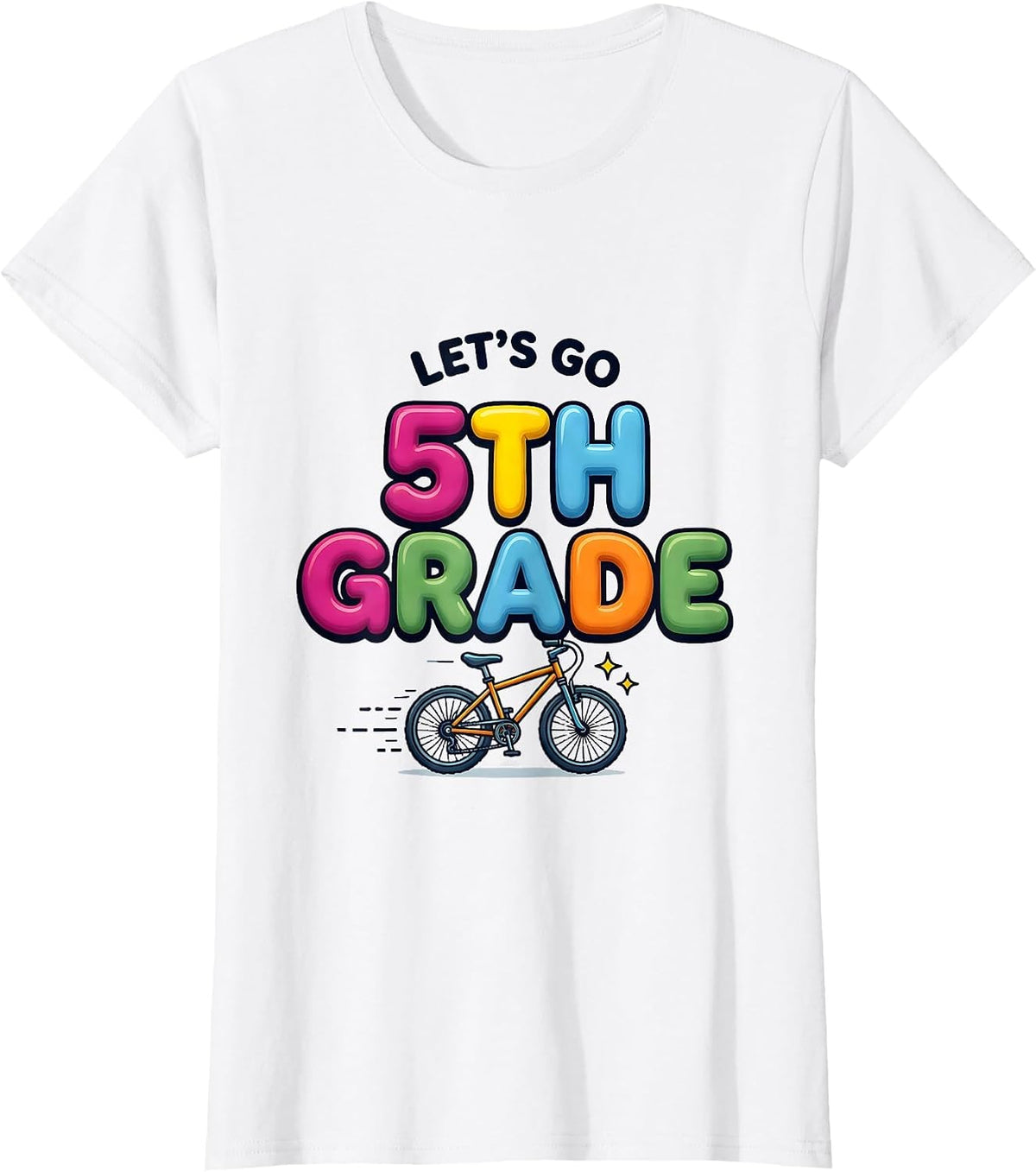 Let's Go 5th Grade Colorful Teacher Crew Back To School T-Shirt - White