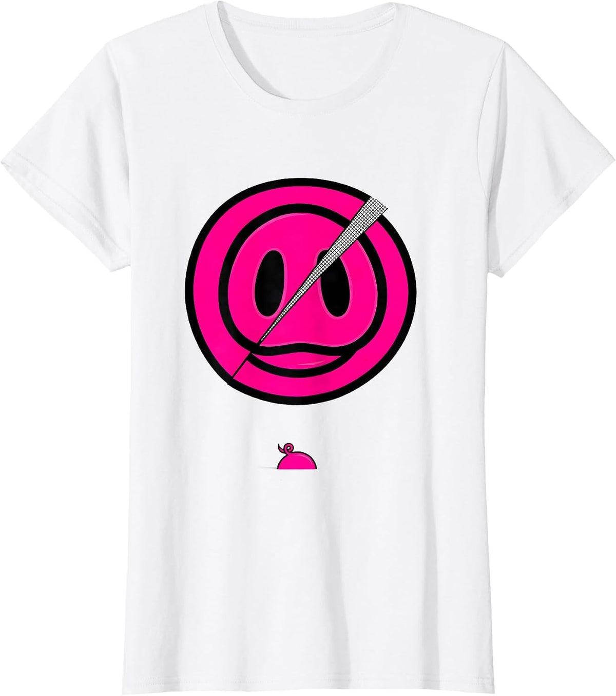 Monumental Pig Snout Funny Farm Animal Lover Novelty T-Shirt - White