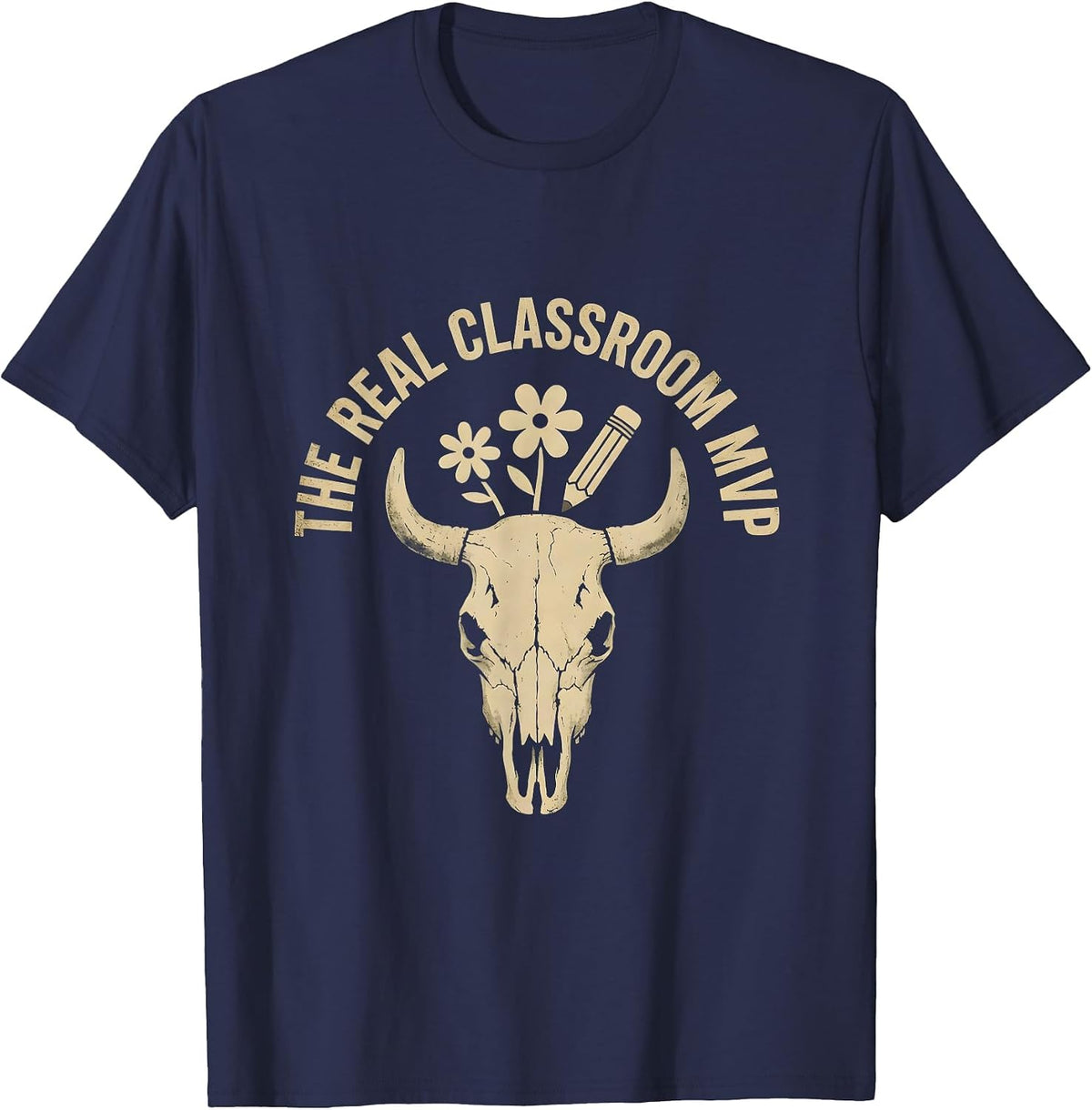 The Real Classroom MVP Paraprofessional Design T-Shirt - Navy Blue