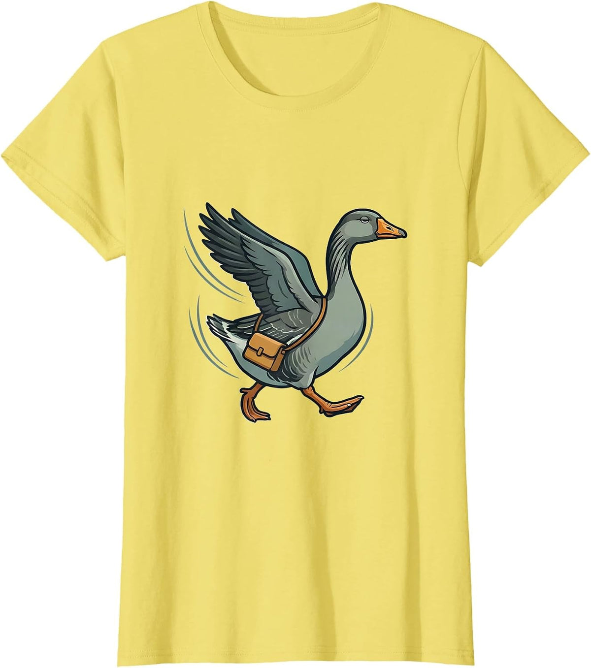 Forward-Leaning Goose Mental Health Funny Counselor T-Shirt - Lemon Yellow