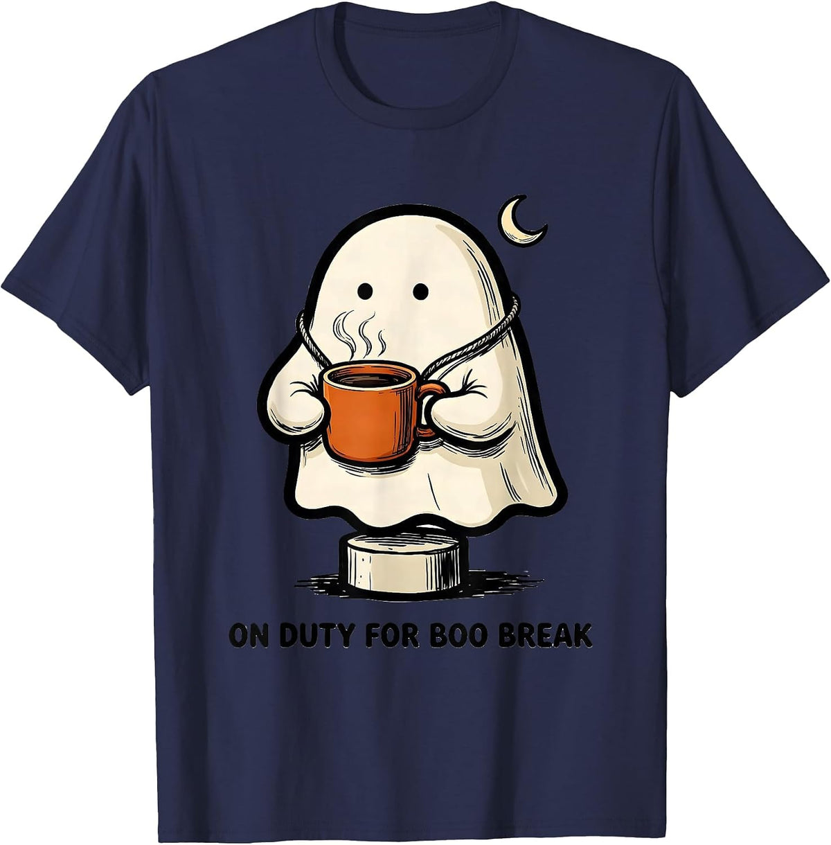 On Duty For Boo Break Funny SPED Paraprofessional Halloween T-Shirt - Navy Blue