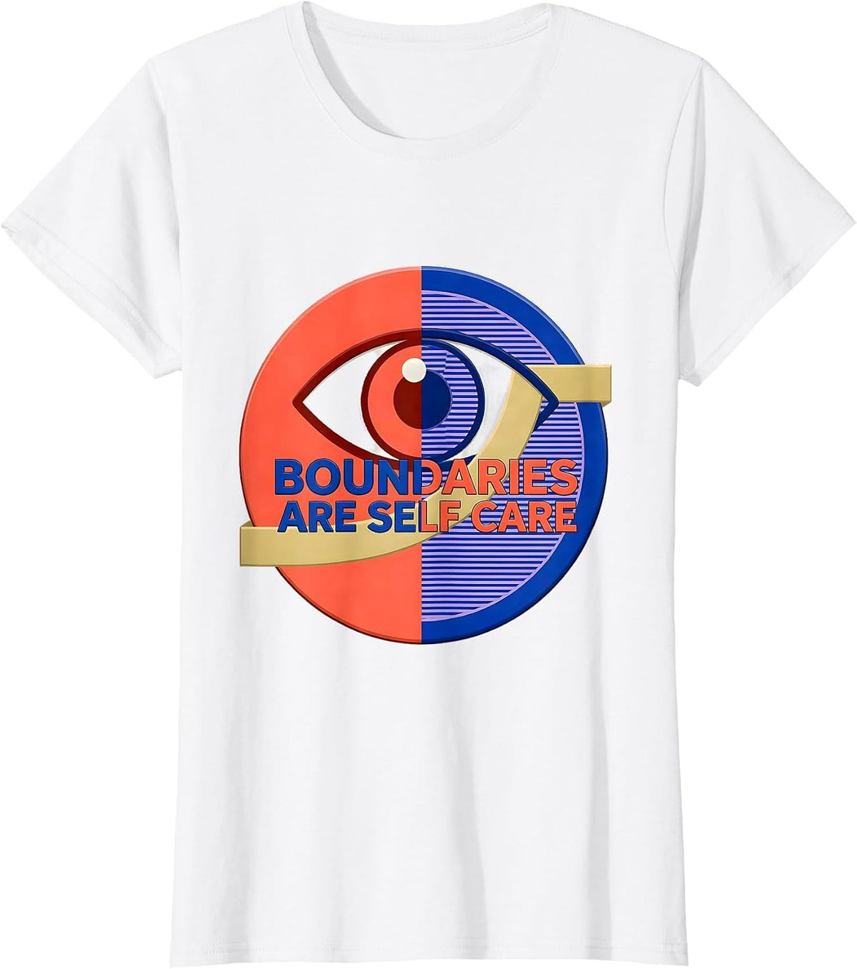 Women's Boundaries Are Self Care Mental Health Design T-Shirt - White