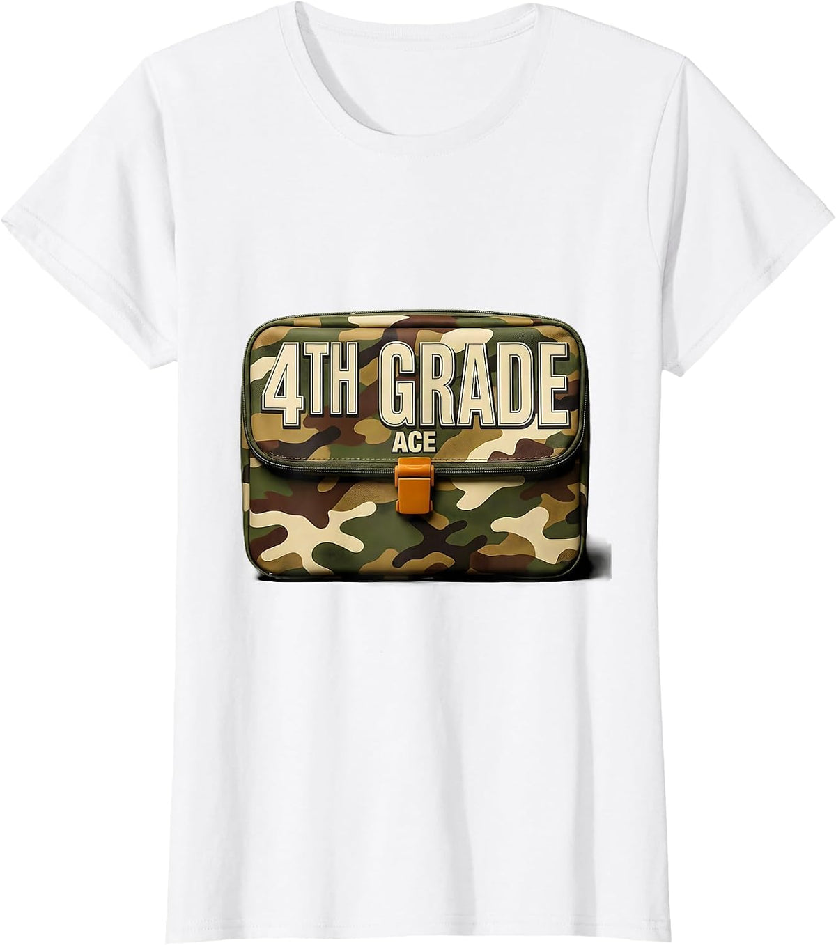 4th Grade Ace Camo Fourth Grade Teacher Back To School Boys T-Shirt - White