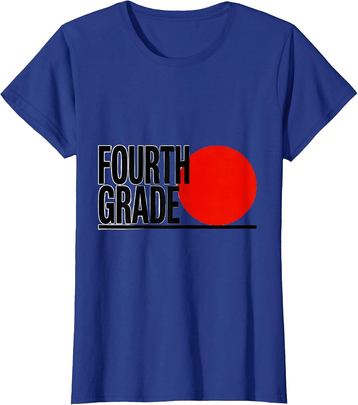 Women's Fourth Grade Retro Teacher Student Back To School T-Shirt - Royal Blue