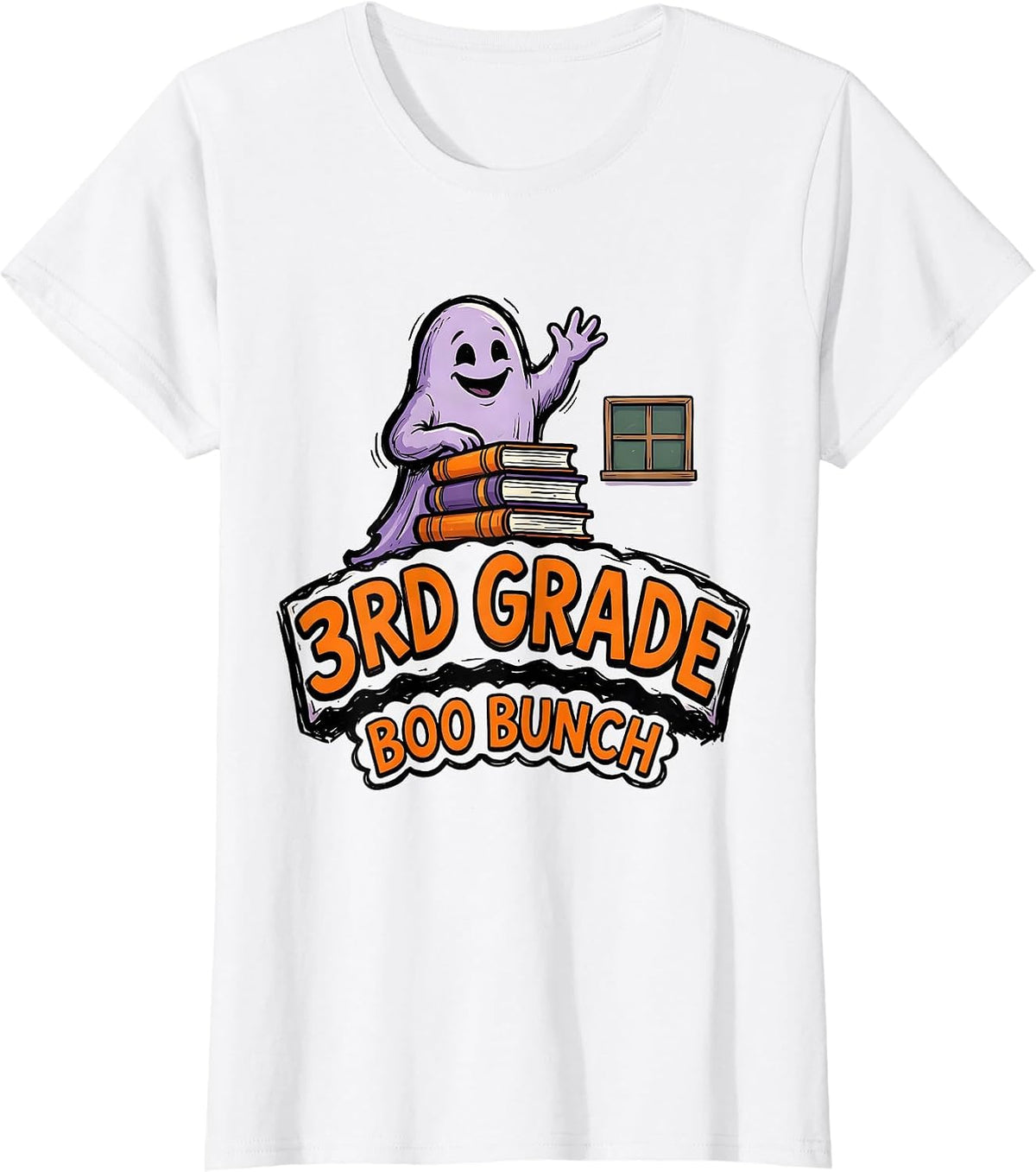 3rd Grade Boo Bunch Spooky Third Grade Halloween Teacher T-Shirt - White