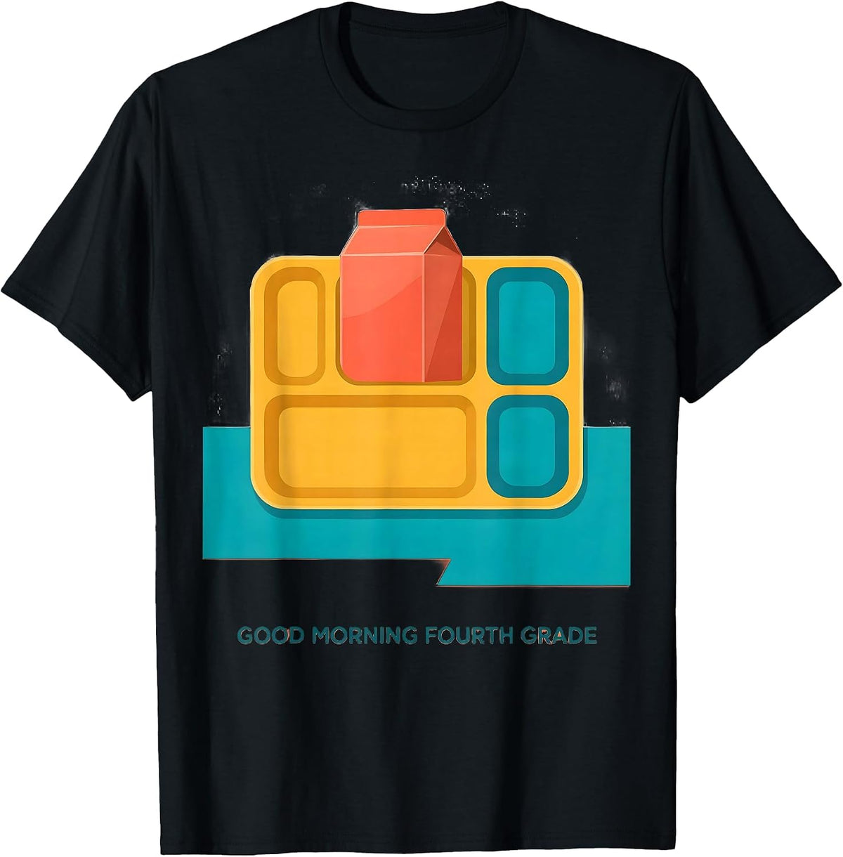 Men's Good Morning Fourth Grade Pastel Back To School Teacher T-Shirt - Black