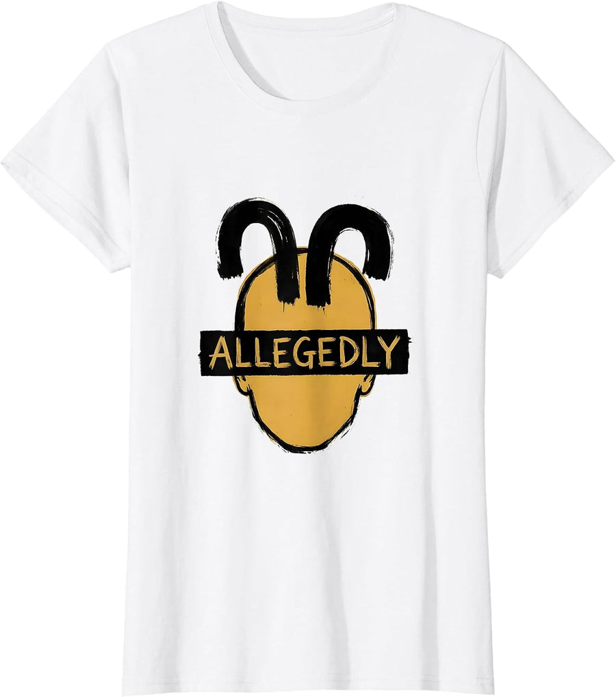 Women's Allegedly Funny Grammar Police Punctuation Humor English T-Shirt - White