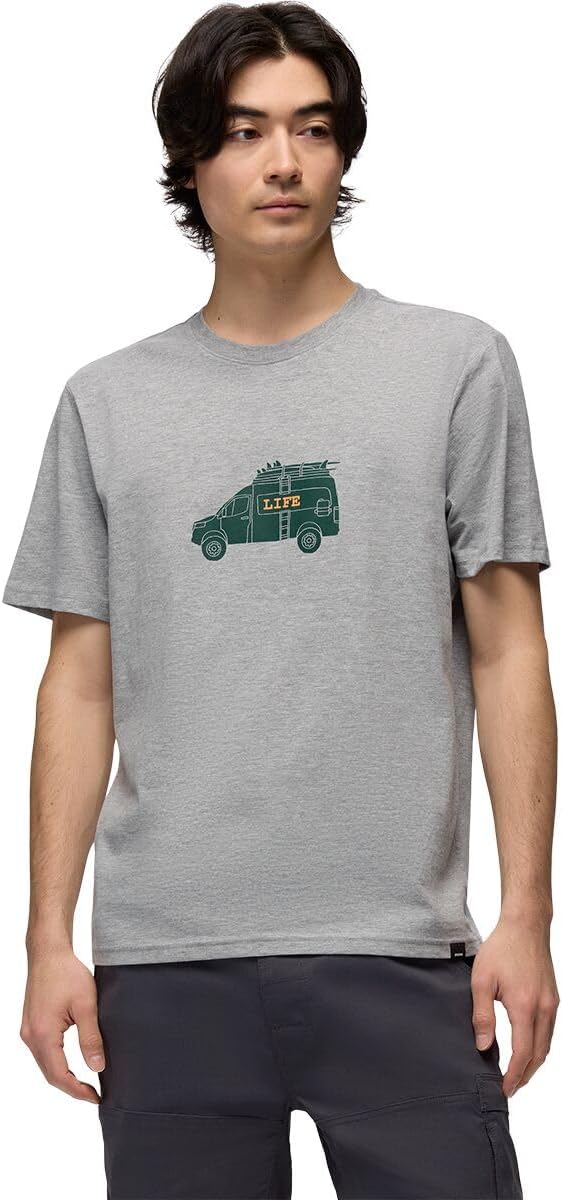 prAna Van Life Journeyman Short-Sleeve T-Shirt Heather Grey XL - As Pictured