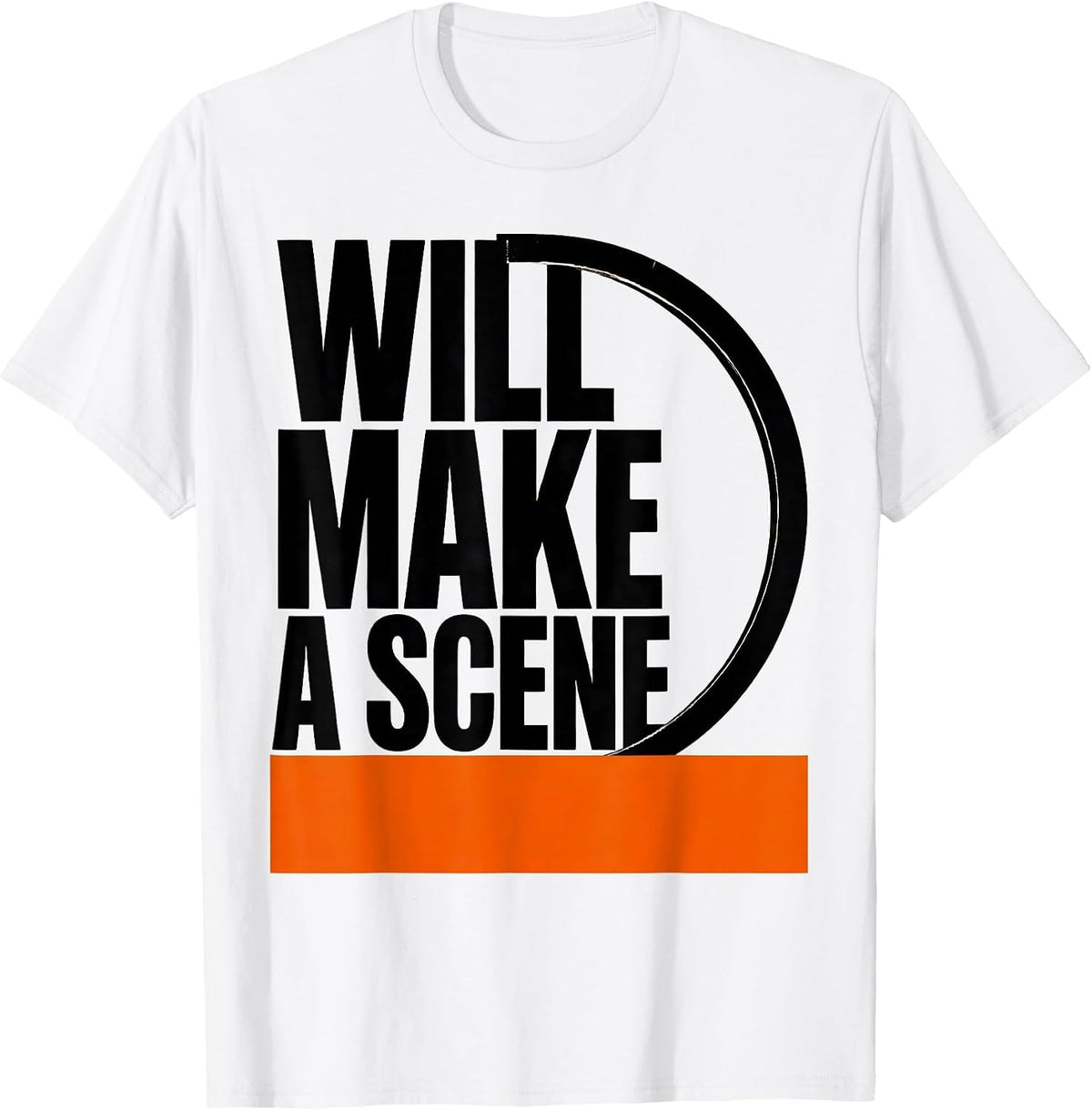 Men's Will Make A Scene Brutalist Literary Humor English Teacher T-Shirt - White
