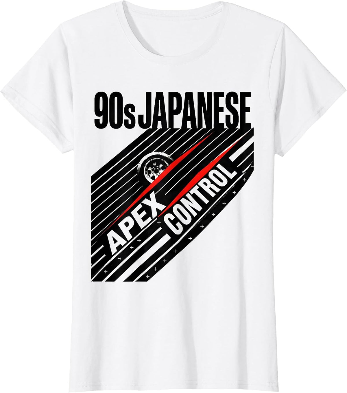 90s Japanese Apex Control JDM Drift Car Enthusiast Nostalgia T-Shirt - White