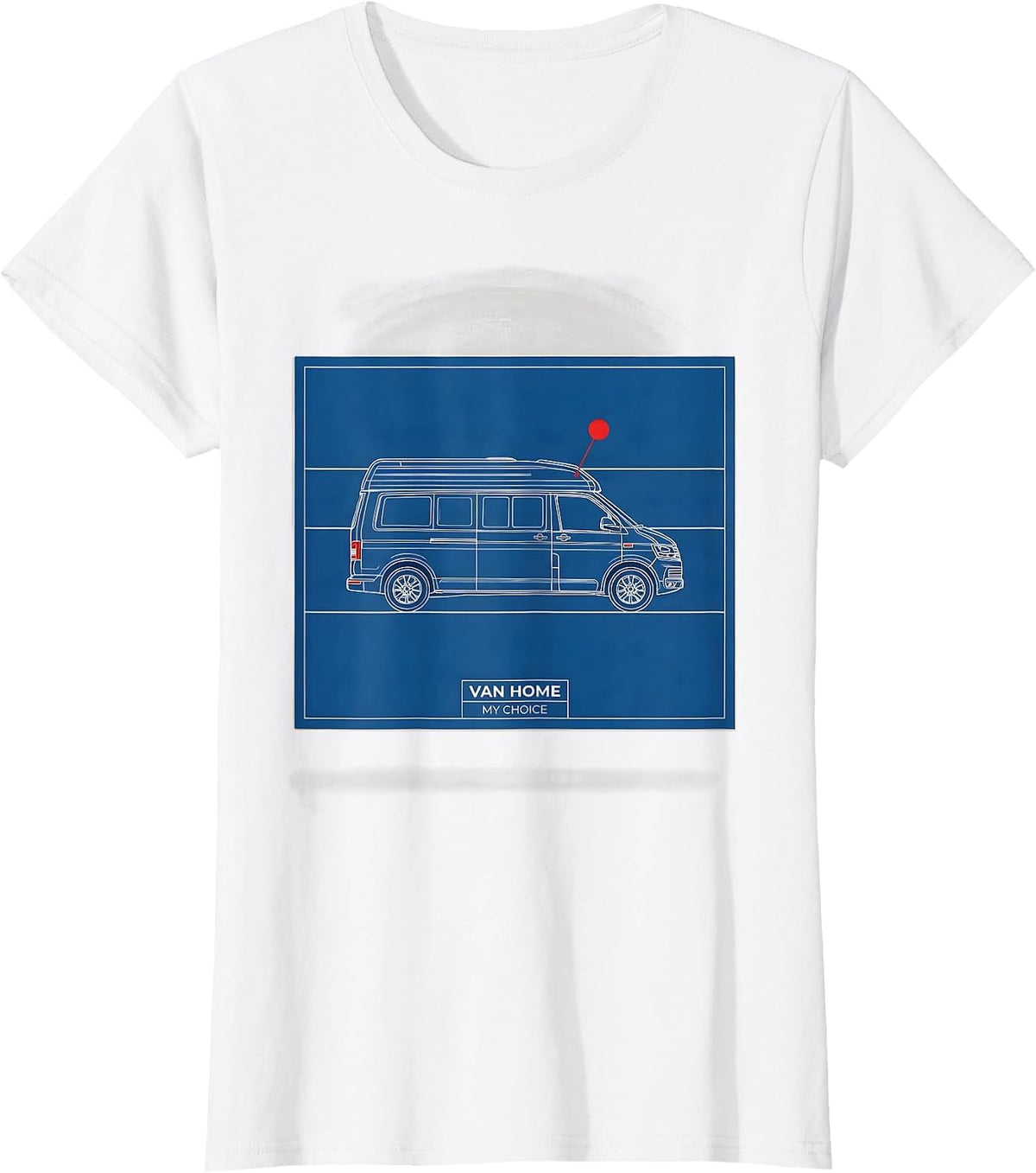 Van Home My Choice Retro Van Life Nomad Gift T-Shirt - White