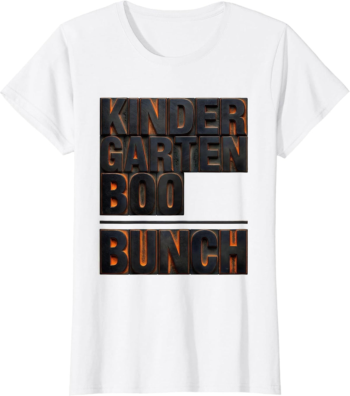 Women's Kindergarten Boo Bunch Playful Halloween Teacher Student T-Shirt - White