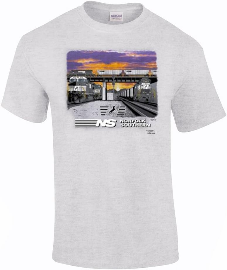 Daylight Sales Norfolk Southern Triple Header Authentic Railroad T-Shirt Tee Shirt [24] - Kids Grey