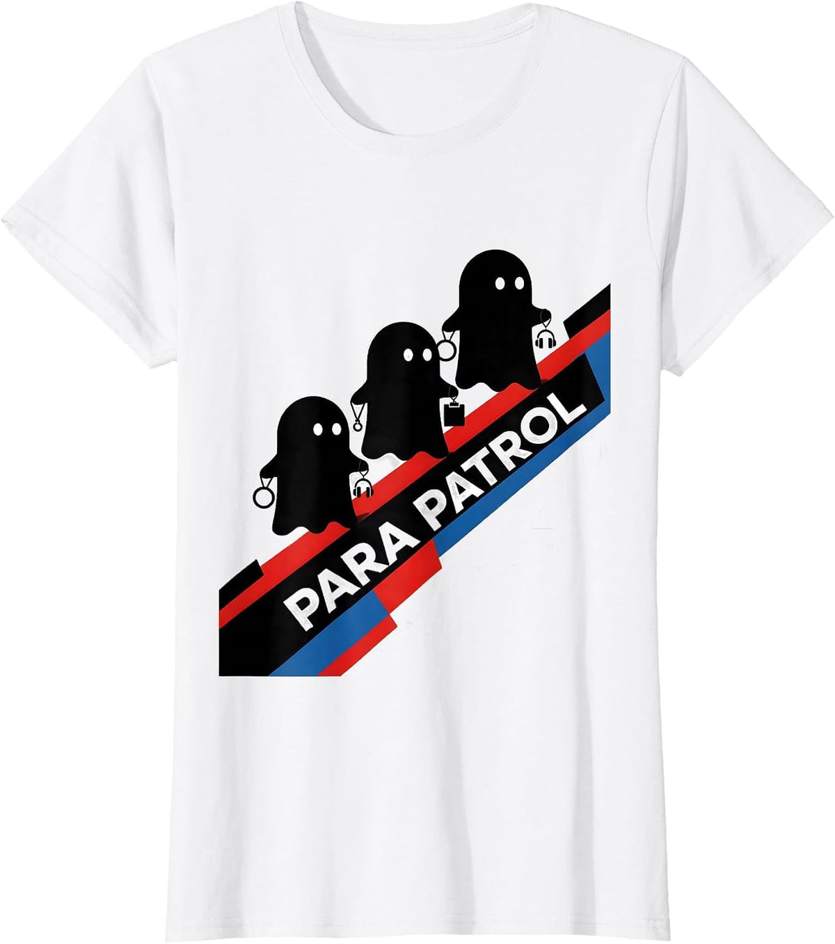 Para Patrol Bauhaus Modernist Paraprofessional Ghost T-Shirt - White
