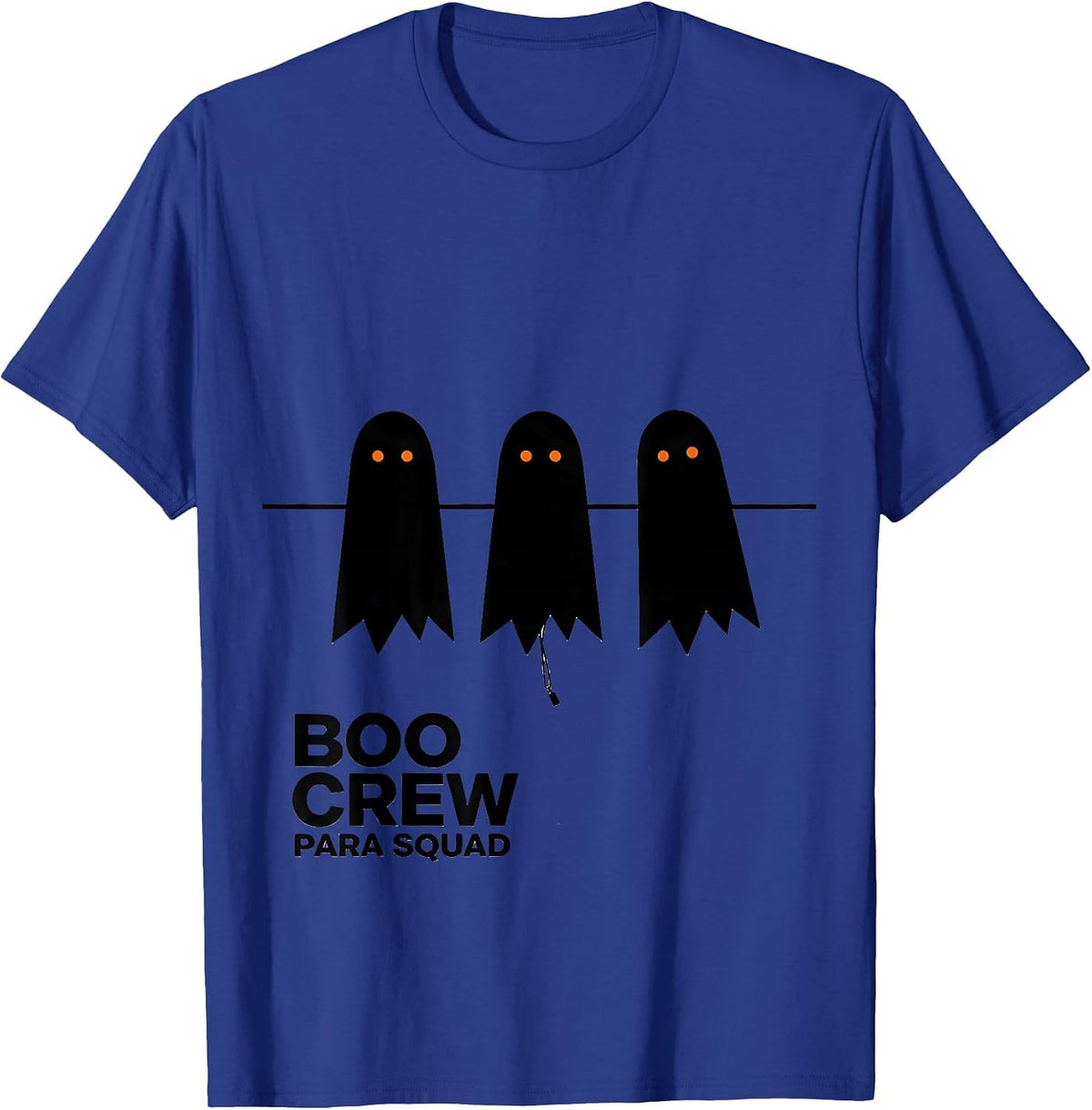 Boo Crew Para Squad SpEd Paraprofessional Halloween Ghost T-Shirt - Royal Blue