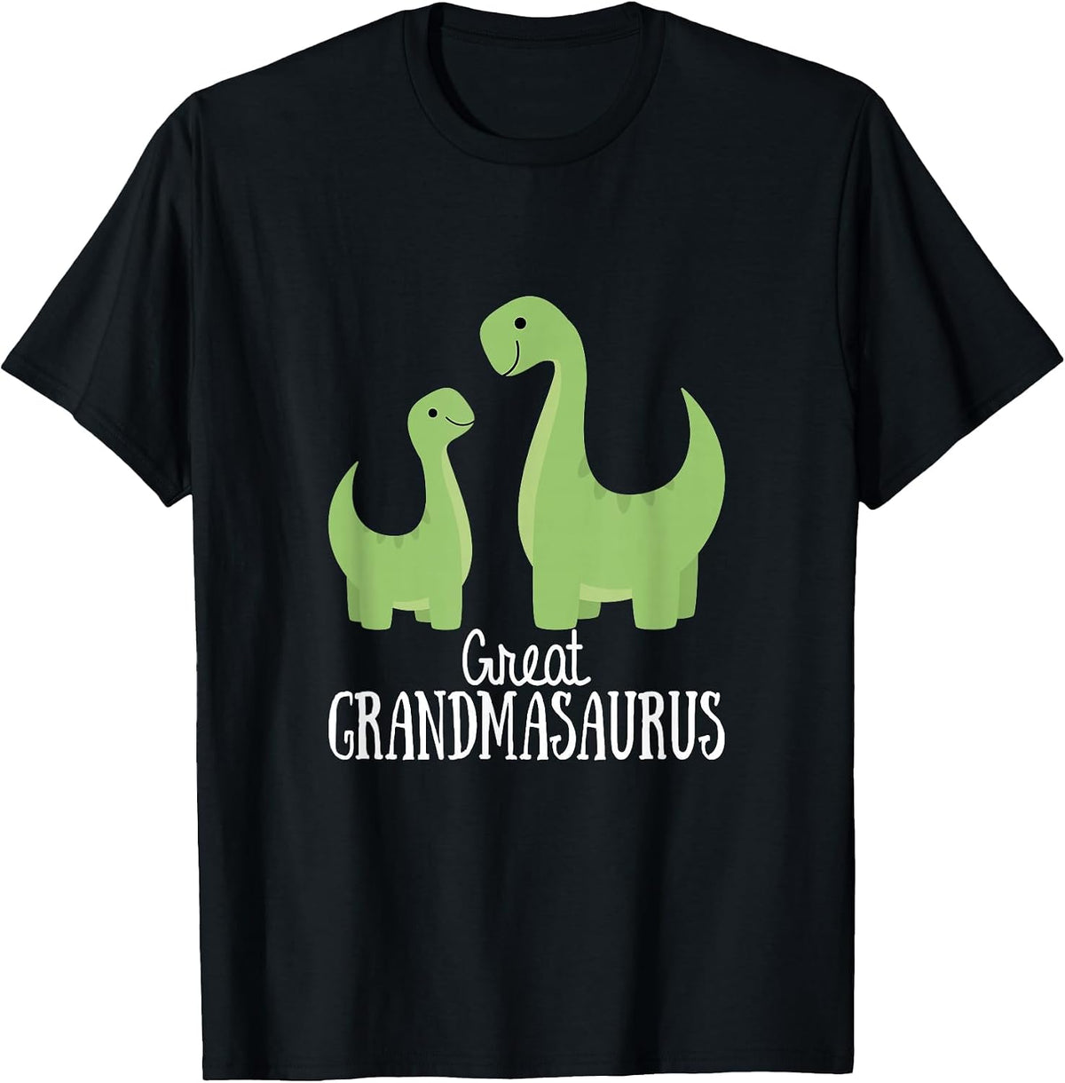 Great Grandmasaurus T-Shirt Grandma Saurus Dinosaur T-Shirt T-Shirt - Black