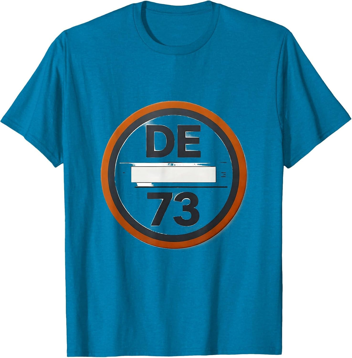 DE · 73 Minimalist Ham Radio Operator Hobbyist Pride Humor T-Shirt - Sapphire Blue