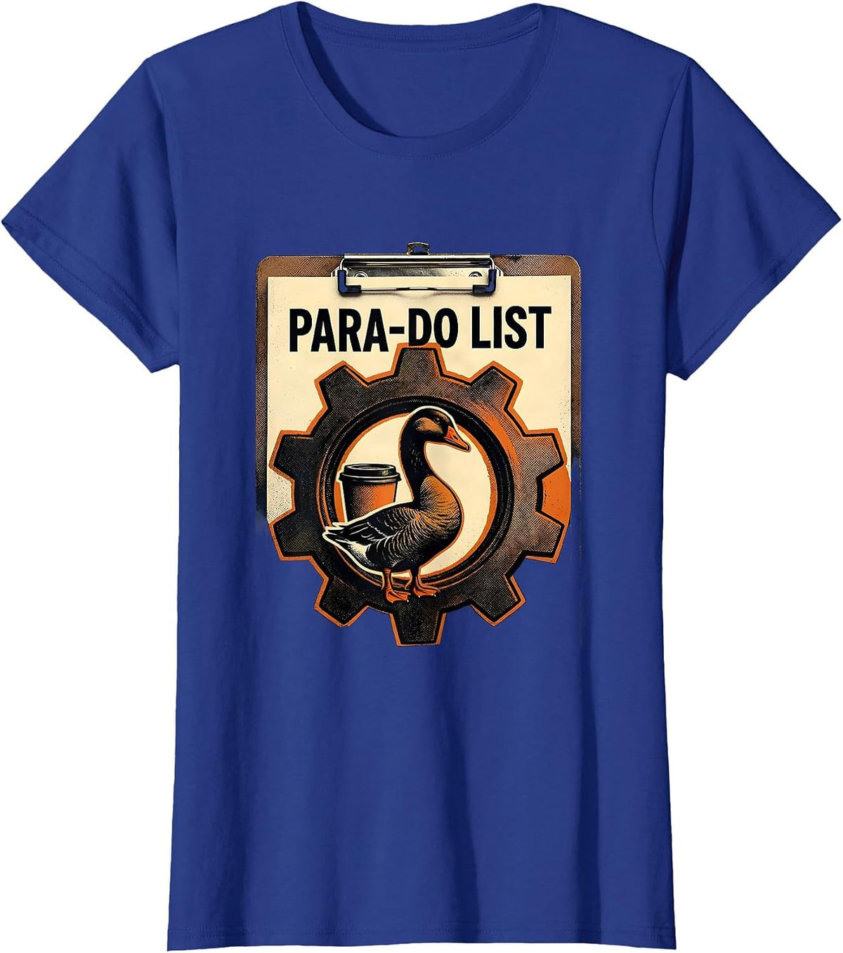 Women's Para-Do List Funny Paraprofessional Goose SPED Teacher T-Shirt - Royal Blue