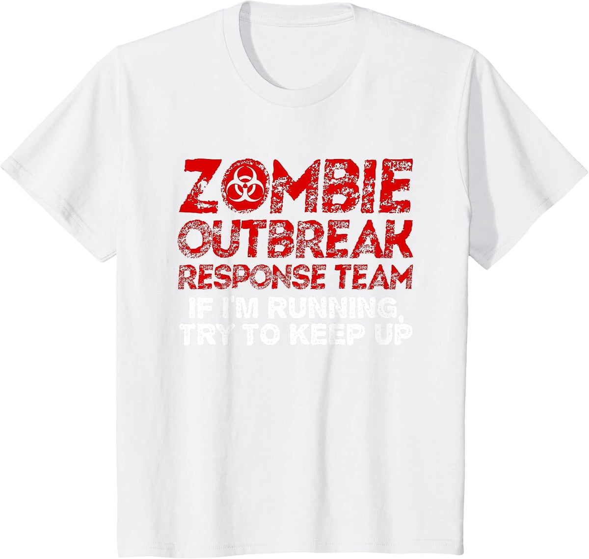 Funny Zombie Running Designs for Men Women Runner Athletes T-Shirt - White