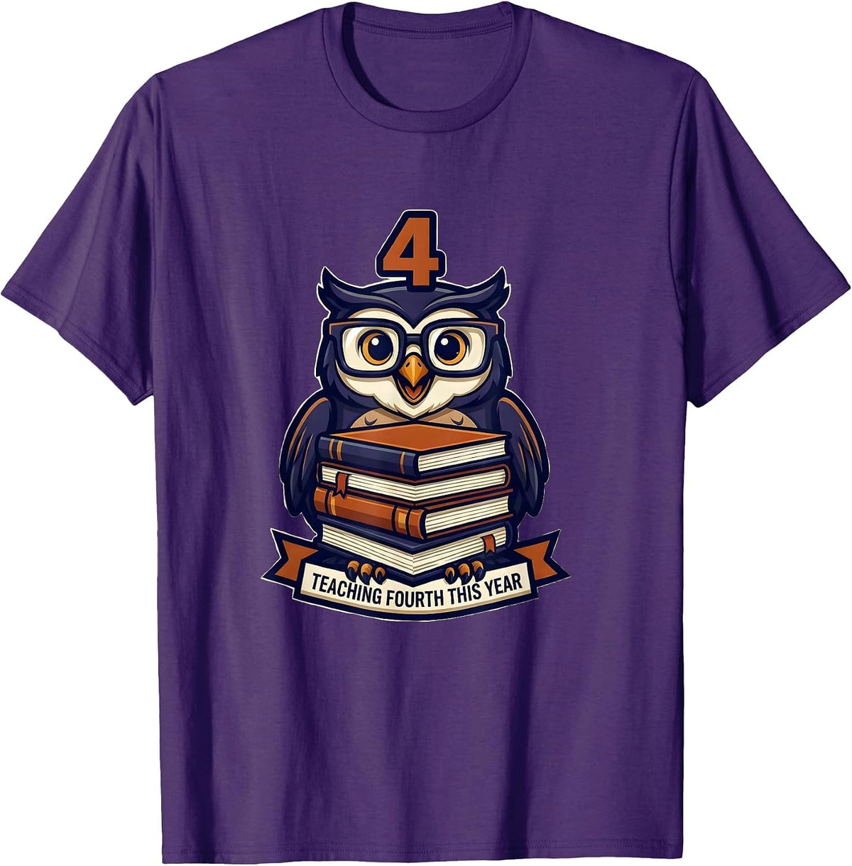 Teaching Fourth This Year Funny Fourth Grade Teacher Back to T-Shirt - Purple