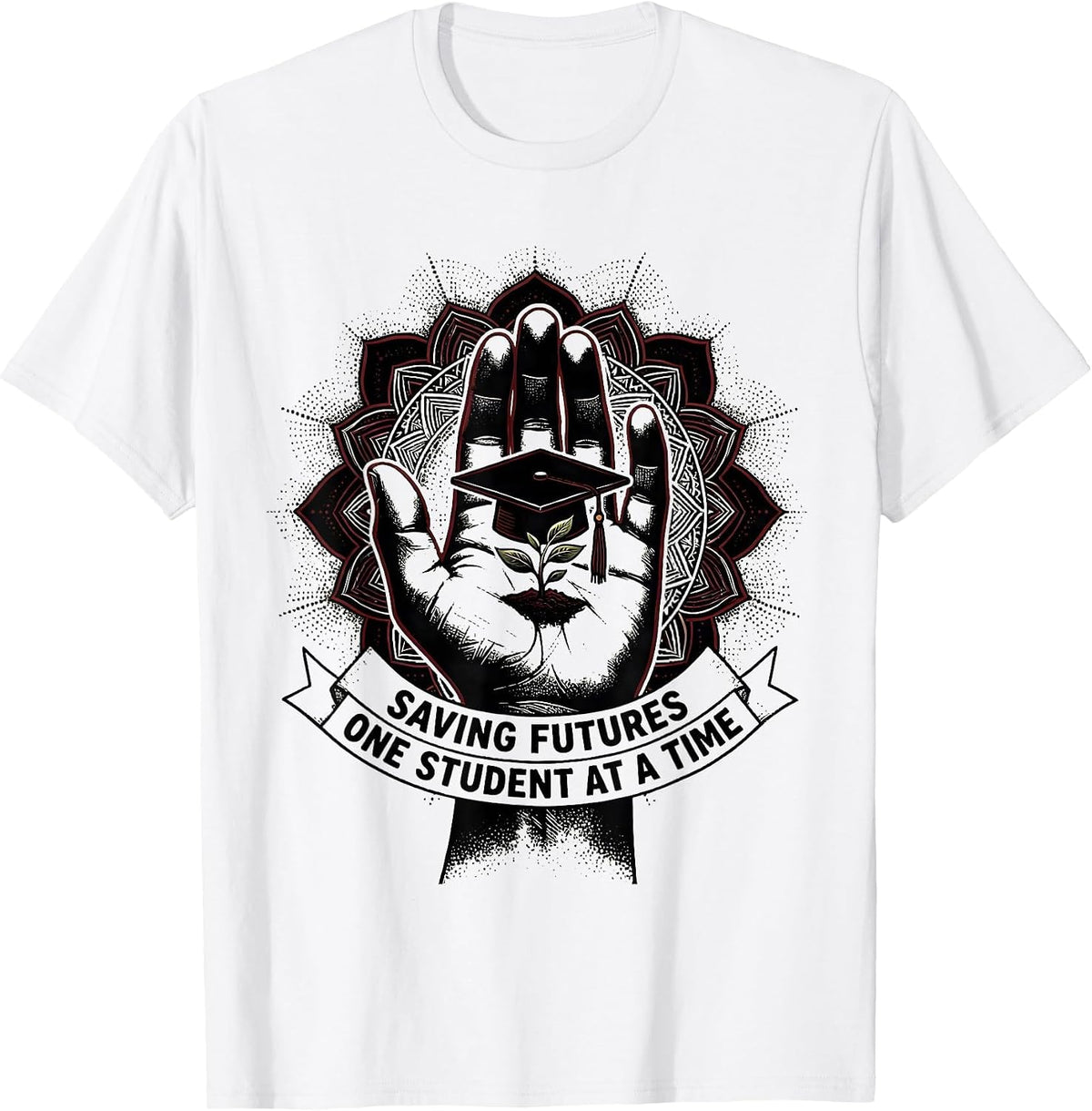 Men's Saving Futures One Student At A Time Counselor T-Shirt - White