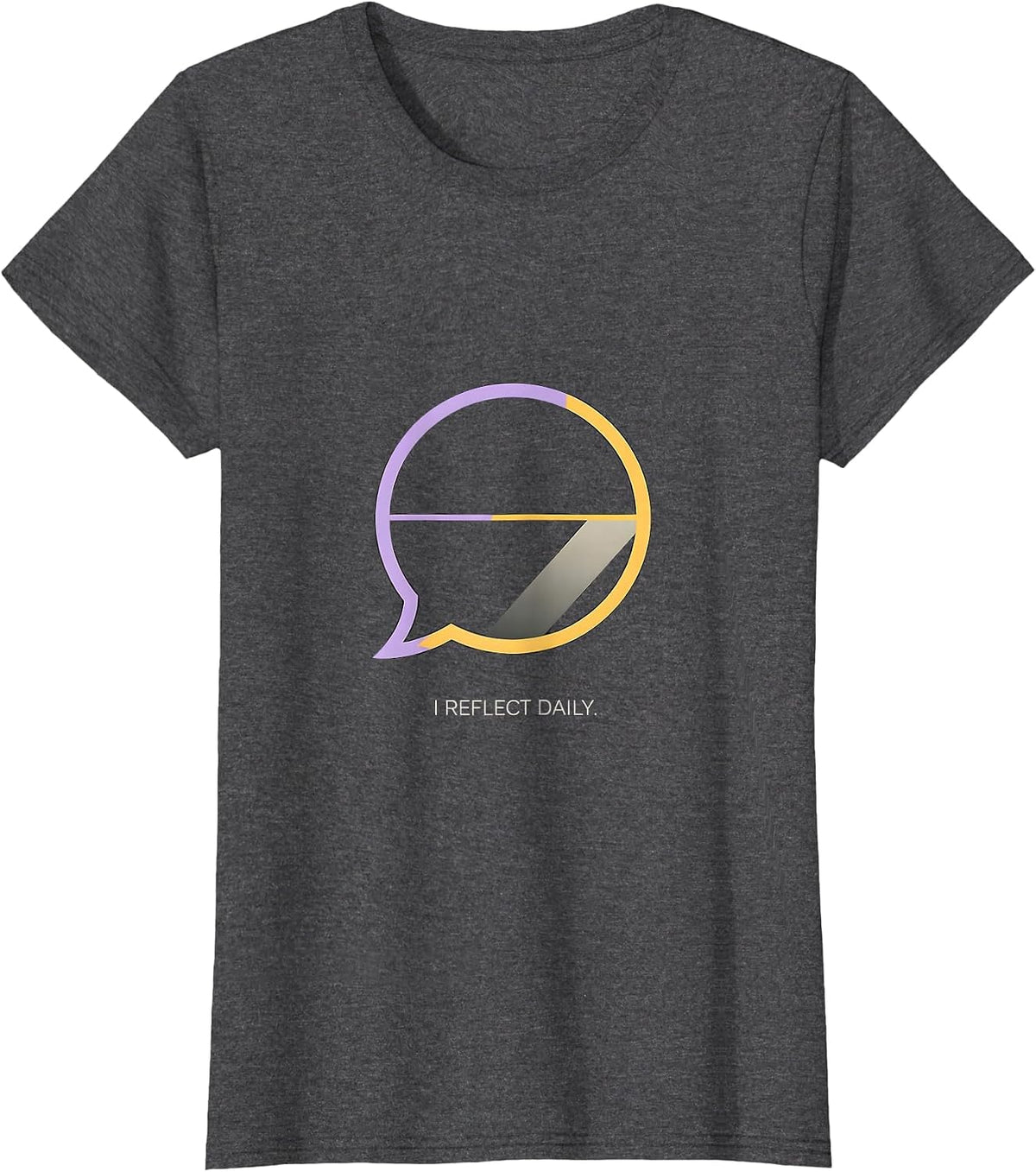 Women's I Reflect Daily Funny Teacher Frog Back To School Humor T-Shirt - Dark Heather Grey
